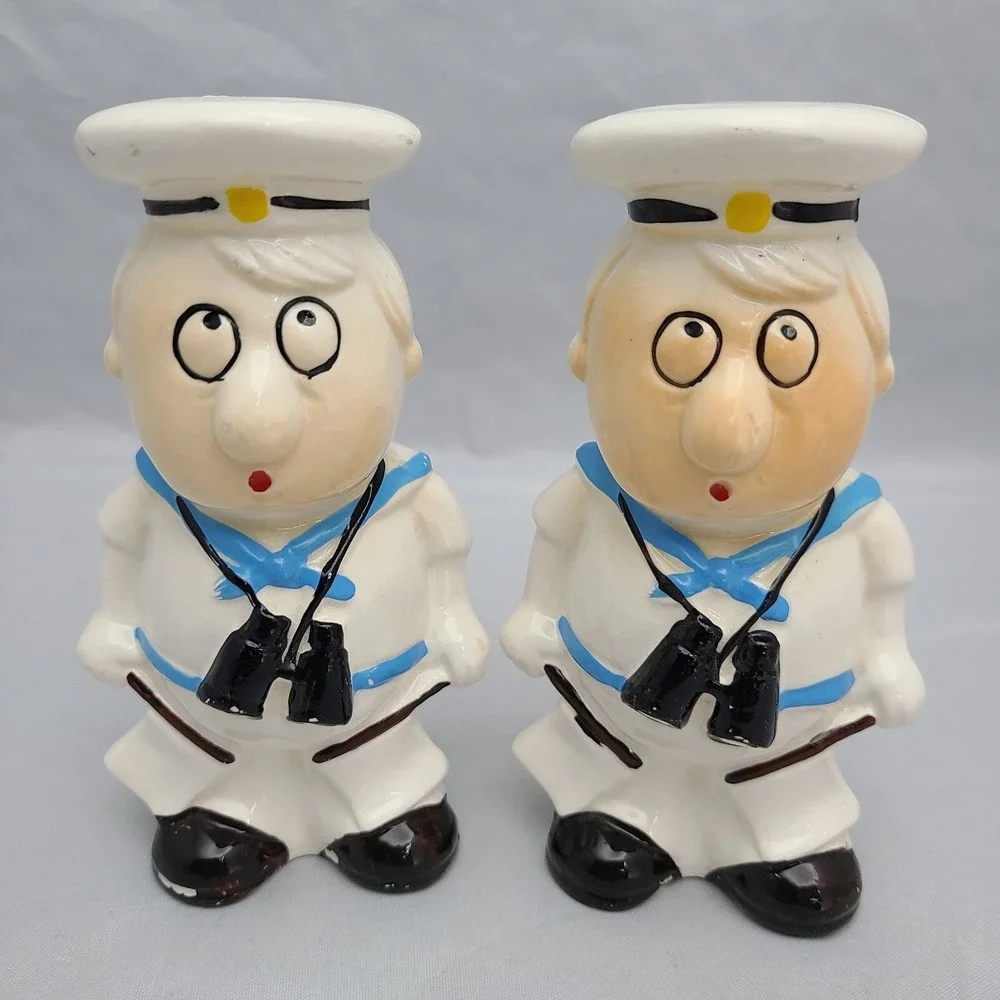 Vintage Sailors Signal Flags‎ Semaphore Salt and Pepper Shakers Japan